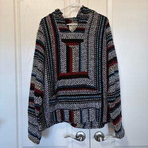 ♻️ ☮️ Baja Joe Hippie Drug Rug Sweater Large